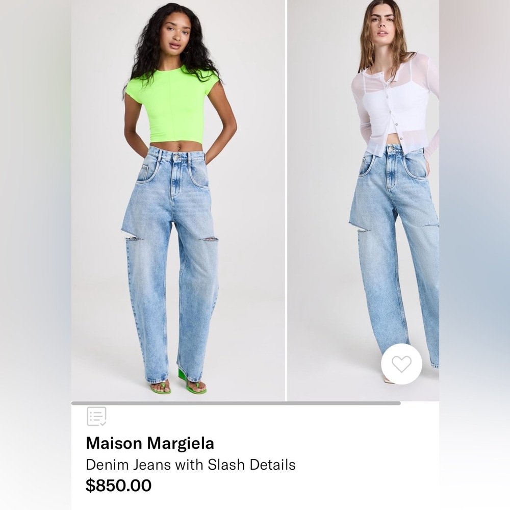 Maison Martin Margiela slash denim